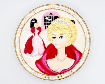 Vintage Mattel Barbie Sophisticated Lady 3D Collectible Plate by The Bradford Exchange