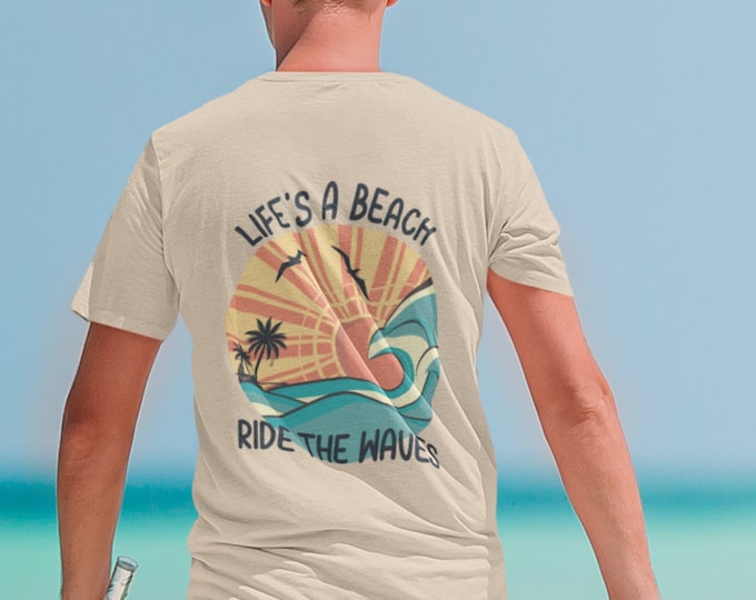 Retro Beach Shirt, Life is A Beach TShirt, Vacation Shirt, Summer Shirt, Positive Vibes Shirt, Surf Shirt