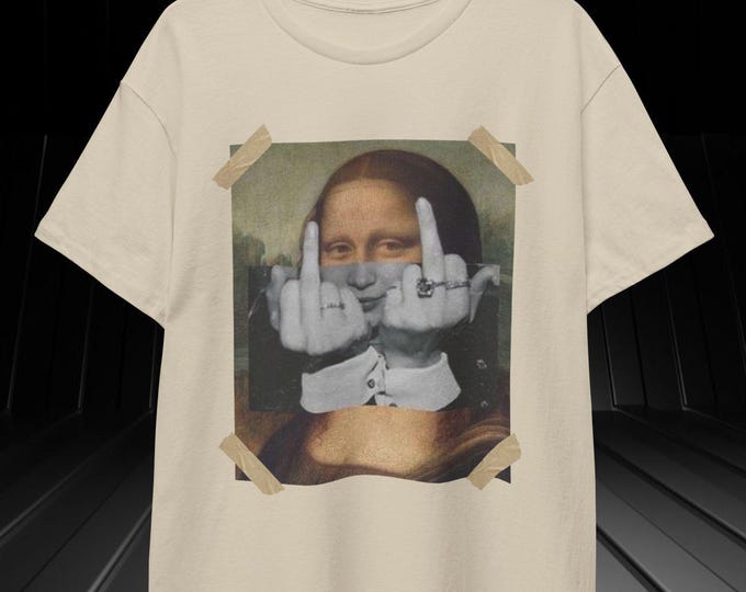 Mona Lisa T-Shirt | Funny Renaissance Art Tee | Vintage Aesthetic Graphic Shirt | Sarcastic Historical Tee | Trendy Artsy Humor Gift