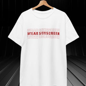Wear Sunscreen Vintage T-Shirt | Retro Summer Tee | Unisex Beach Shirt | Sun Protection Reminder | Eco-Friendly Beach Bum Tee