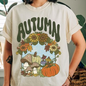 Autumn Vibes Comfort Colors T-Shirt | Cozy Fall Tee | Pumpkin Spice Shirt | Nature Lover Gift | Seasonal Harvest Festival Apparel