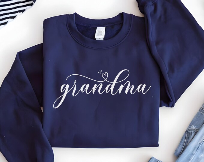 Grandma T-Shirt  | Cute & Cozy Grandparent Crewneck | First Time Grandma Graphic Tee | Thoughtful Gift for Grandma | Retro Minimalist Design