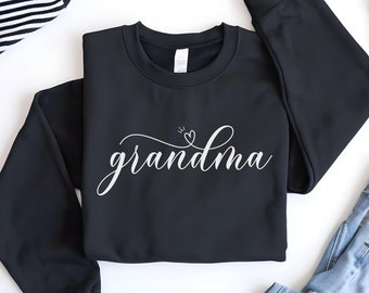 Grandma T-Shirt  | Cute & Cozy Grandparent Crewneck | First Time Grandma Graphic Tee | Thoughtful Gift for Grandma | Retro Minimalist Design