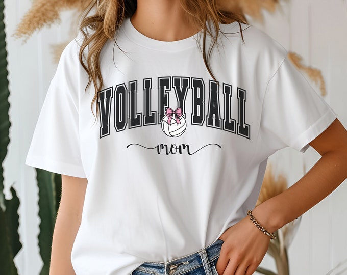 Cute Volleyball Mom T Shirt Volleyball Season Mama Shirts Volleyball Player Mother Tee Volleyball Gifts for Mothers Day Graphic TShirt