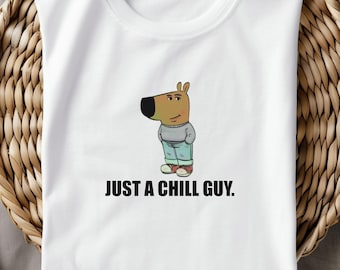 Just a Chill Guy ユニセックス T シャツ | 男性と女性向けの面白いグラフィック T シャツ | Tiktok ミーム シャツ | トレンディな Chill Guy ギフト T シャツ