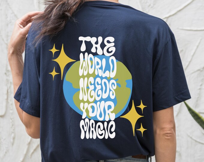 Retro Wavy Inspirational Graphic Tee | Trendy Unisex Earth Day TShirt | Positive Message Shirt | Best Friend Gift | Love Yourself Shirt