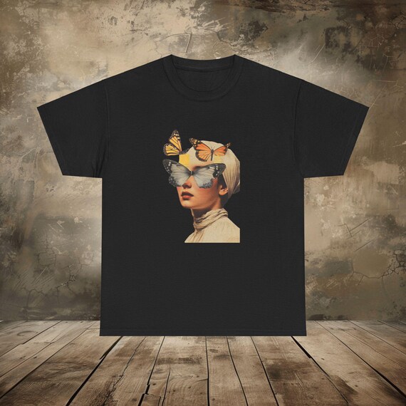 Medieval Butterfly T-Shirt | Renaissance Festival Graphic Tee | Vintage Aesthetic Boho Shirt | Unisex Nature-Inspired Gift | Retro Y2K Tee