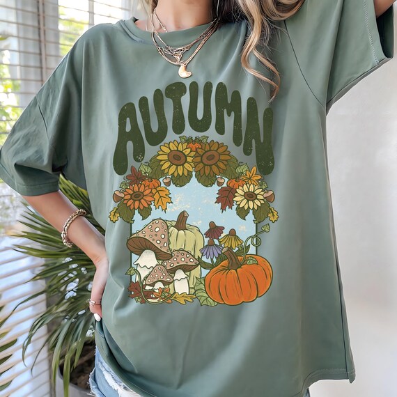 Autumn Vibes Comfort Colors T-Shirt | Cozy Fall Tee | Pumpkin Spice Shirt | Nature Lover Gift | Seasonal Harvest Festival Apparel