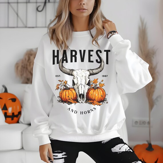 Cozy Harvest Sweatshirt | Fall Crewneck for Women | Rustic Thanksgiving Outfit | Autumn Aesthetic Gift | Seasonal Lounge Wear