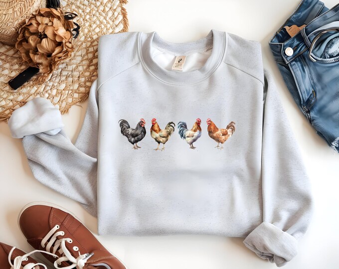 Chicken Lover Cottagecore T-Shirt | Cute Farm Animal Graphic Tee | Funny Chicken Shirt | Cozy Unisex Poultry Lover Apparel | Farm Life Gift