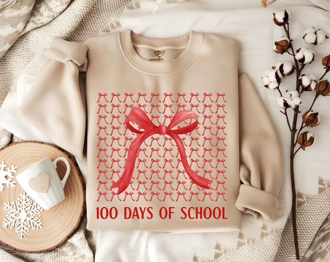 100 Days of School Cozy Sweatshirt | Teacher Milestone Sweatshirt | 100 Day School Sweatshirt | Funny Teacher Gift | Cozy School Celebration