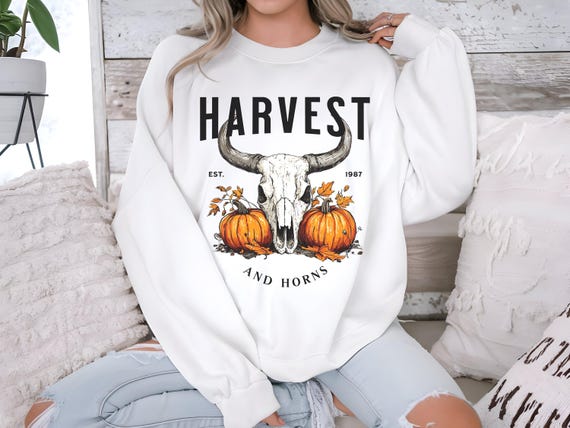 Cozy Harvest Sweatshirt | Fall Crewneck for Women | Rustic Thanksgiving Outfit | Autumn Aesthetic Gift | Seasonal Lounge Wear