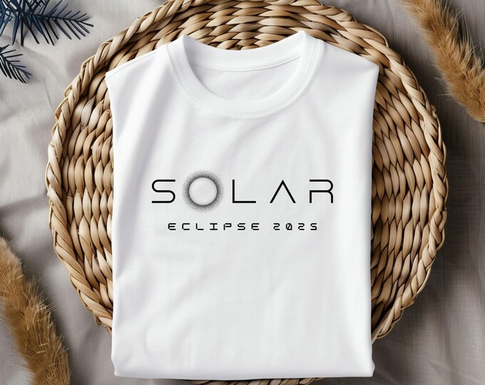Solar Eclipse 2025 T-Shirt | Minimalist Astronomy Graphic Tee | Unisex Space Enthusiast Shirt | Cosmic Event Gift | Science Lover Apparel