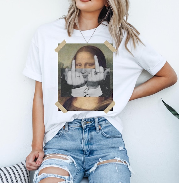 Mona Lisa T-Shirt | Funny Renaissance Art Tee | Vintage Aesthetic Graphic Shirt | Sarcastic Historical Tee | Trendy Artsy Humor Gift