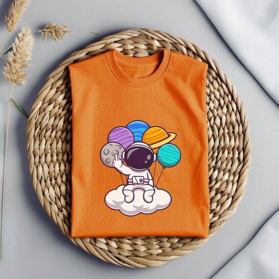 Astronaut Graphic Tee | Funny Middle Finger Space Shirt | Edgy Explorer T-Shirt for Men & Women | Trendy Galaxy Graphic Top