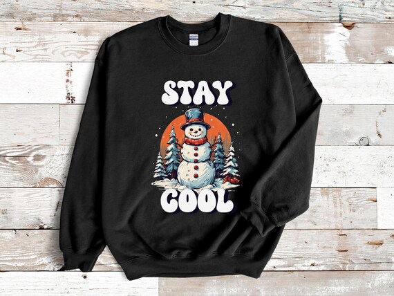 Retro Christmas Snowman Sweatshirt | Cute Vintage Snowman Holiday Graphic Shirt | Festive Winter Snowman Sweater | Christmas Gift Idea