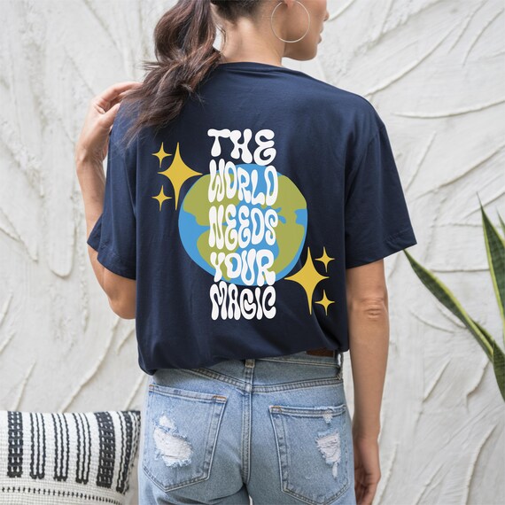 Retro Wavy Inspirational Graphic Tee | Trendy Unisex Earth Day TShirt | Positive Message Shirt | Best Friend Gift | Love Yourself Shirt