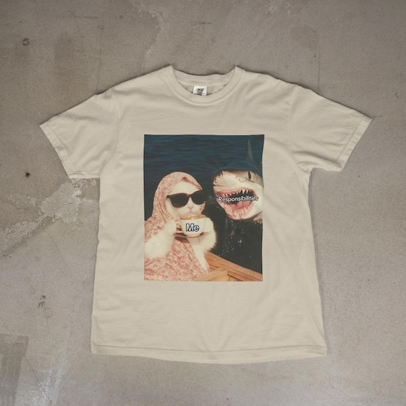Trendy Cat Meme T-Shirt | Funny Retro Cat Shirt | Vintage Cat Lover Tee | Meme-Inspired Graphic Shirt | Relatable Unisex Cat Lover Gift