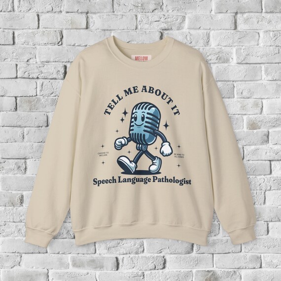 Funny Speech Therapy Shirt Trendy| Cute Speech Pathology Sweatshirt| Language Pathologist Grad Gift| SLP Retro Microphone TShirt| Gift For