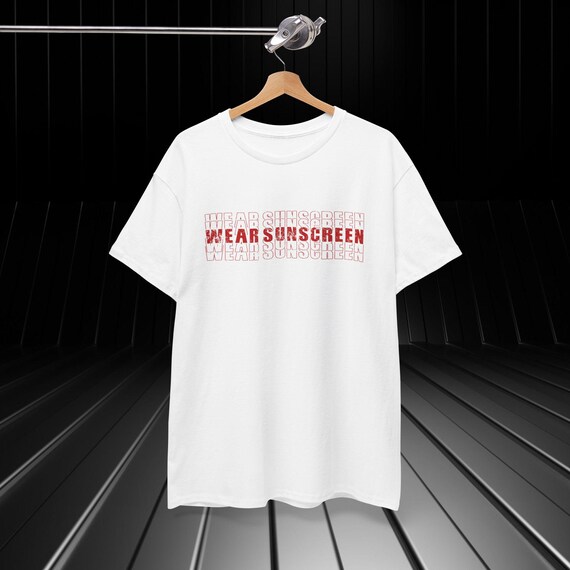 Wear Sunscreen Vintage T-Shirt | Retro Summer Tee | Unisex Beach Shirt | Sun Protection Reminder | Eco-Friendly Beach Bum Tee