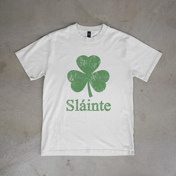 St Patricks Day Tee | Sláinte Green Shamrock Shirt | Unisex Heavy Cotton Top | Irish Pride T-Shirt | Casual Wear | Lucky St. Paddy's Day Tee