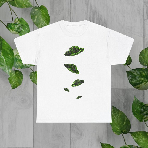 UFO Graphic T-Shirt | Alien Spaceship Tee | Funny Sci-Fi Vintage Shirt | Outer Space Aesthetic Top | Unisex Retro Alien Abduction Shirt