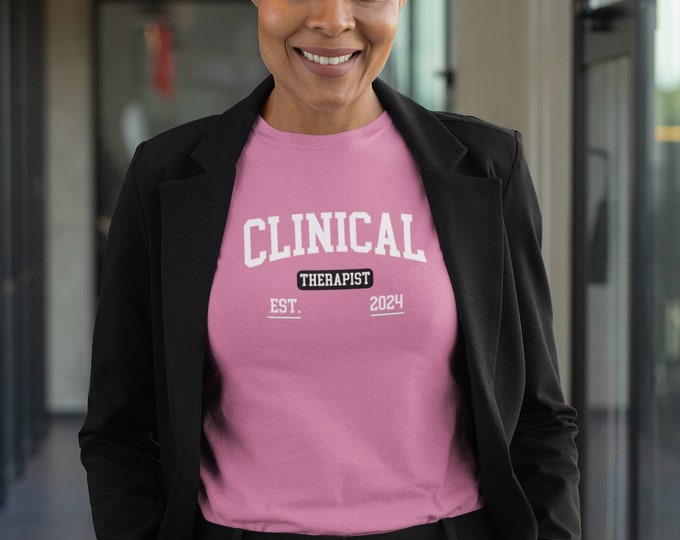 Clinical Therapist Varsity Shirt| Gift for Graduate 2024| New Therapist Gift