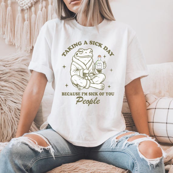 Relatable Tequila Frog T-Shirt | Cozy Sick Day Frog T-Shirt | Cute Introvert Humor Tee| Quirky Alcohol Lover Gift | Unisex Frog Meme Shirt