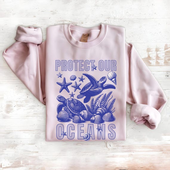 Protect Our Oceans TShirt | Marine Life Conservation Tee | Save The Ocean Shirt | Eco-Friendly Ocean Awareness Tee | Sea Turtle Shirt