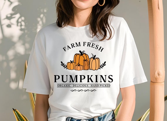 Pumpkin Patch Fall Graphic Tee | Farm Fresh Autumn Sweatshirt | Rustic Pumpkin Thanksgiving Crewneck | Vintage Coquette Fall Crewneck