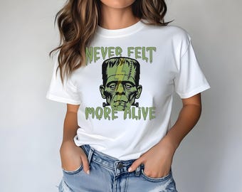 Frankenstein Halloween Sweatshirt | Monster Mash Shirt | Vintage Monster Graphic Tee | Scary Frankenstein Costume | Fall Horror Apparel