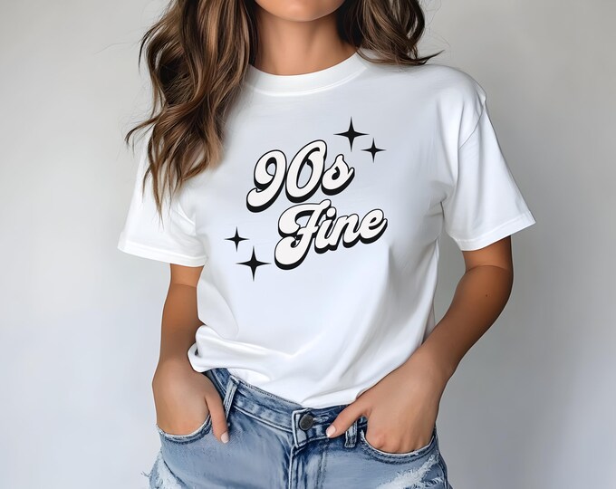 90s Fine Retro Graphic Tee | Vintage 90s Graphic T-Shirt | Retro Aesthetic Shirt | Unisex 90s Graphic Tee | Nostalgic 90s Apparel