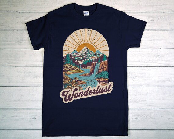 Wanderlust Adventure TShirt | Vintage Travel Tee for Nature Lovers | Hiking Gift | Outdoorsy Shirt | Explore More Tee | Road Trip T-Shirt