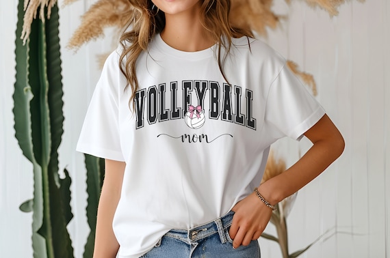 Cute Volleyball Mom T Shirt Volleyball Season Mama Shirts Volleyball Player Mother Tee Volleyball Gifts for Mothers Day Graphic TShirt