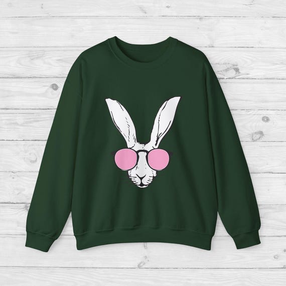Retro Bunny Graphic Tee | Pink Sunglasses Easter Shirt | Cute Rabbit Vintage T-Shirt | Bunny Lover Gift | Spring Aesthetic Tee