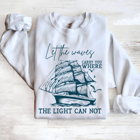 Nautical Waves T-Shirt | Fisherman Aesthetic Beach Tee | Ocean-Inspired Summer Shirt | Sea Lover Graphic Tee | Minimalist Wave Shirt