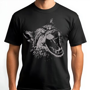 T-shirt graphique Loup | T-shirt au design animalier audacieux pour les amoureux de la nature | chemise d&#39;art animalier pour les amateurs de plein air | Cadeau unique pour amoureux des loups