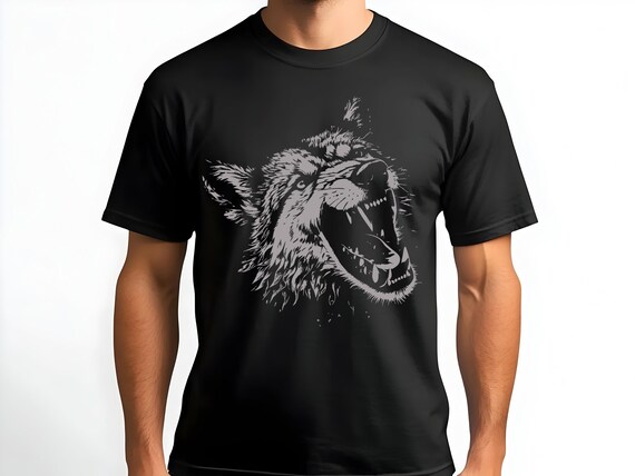Wolf Graphic T-Shirt | Bold Wildlife Design Tee for Nature Lovers | Animal Art Shirt for Outdoor Enthusiasts | Unique Wolf Lover Gift