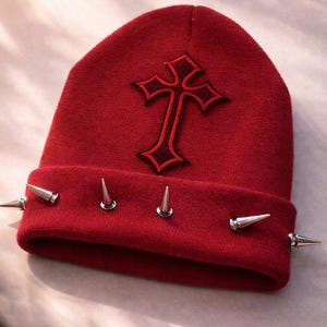 Studded Spike Beanie - Etsy