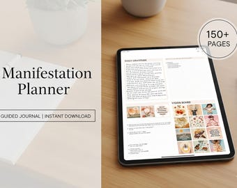 Guided Manifestation Planner: Law of Attraction Journal (digitale download)