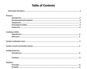 CRNA School Interview Drug MOA Study Guide