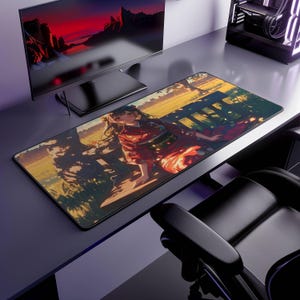 AI-Generated Waifu Mousepad: Anime Desk Mat for Gamers