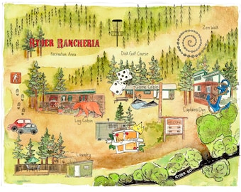 Benutzerdefinierte Aquarell-Karte