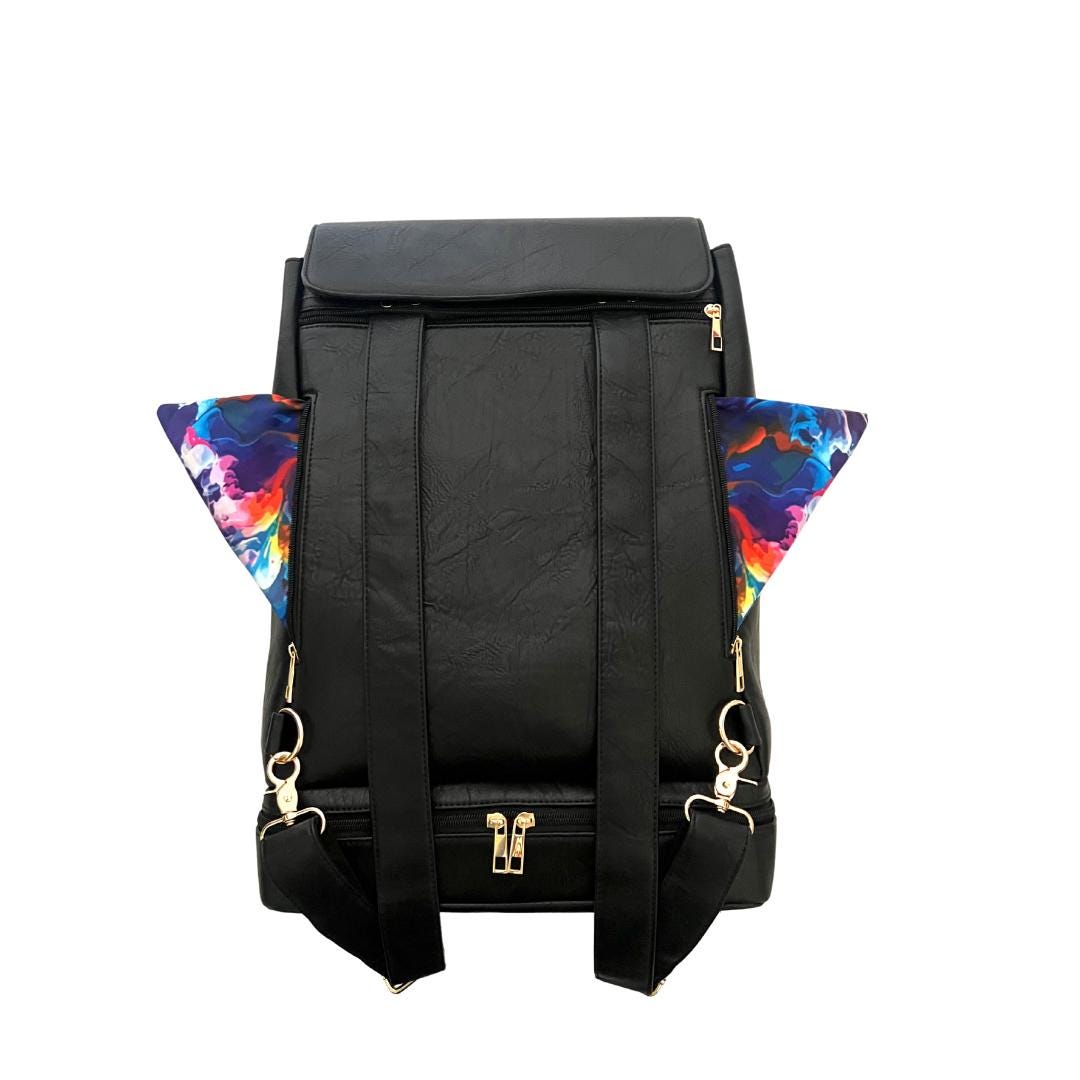Convertible Vegan Leather Laptop Backpack Anti-theft Work  display picture 2