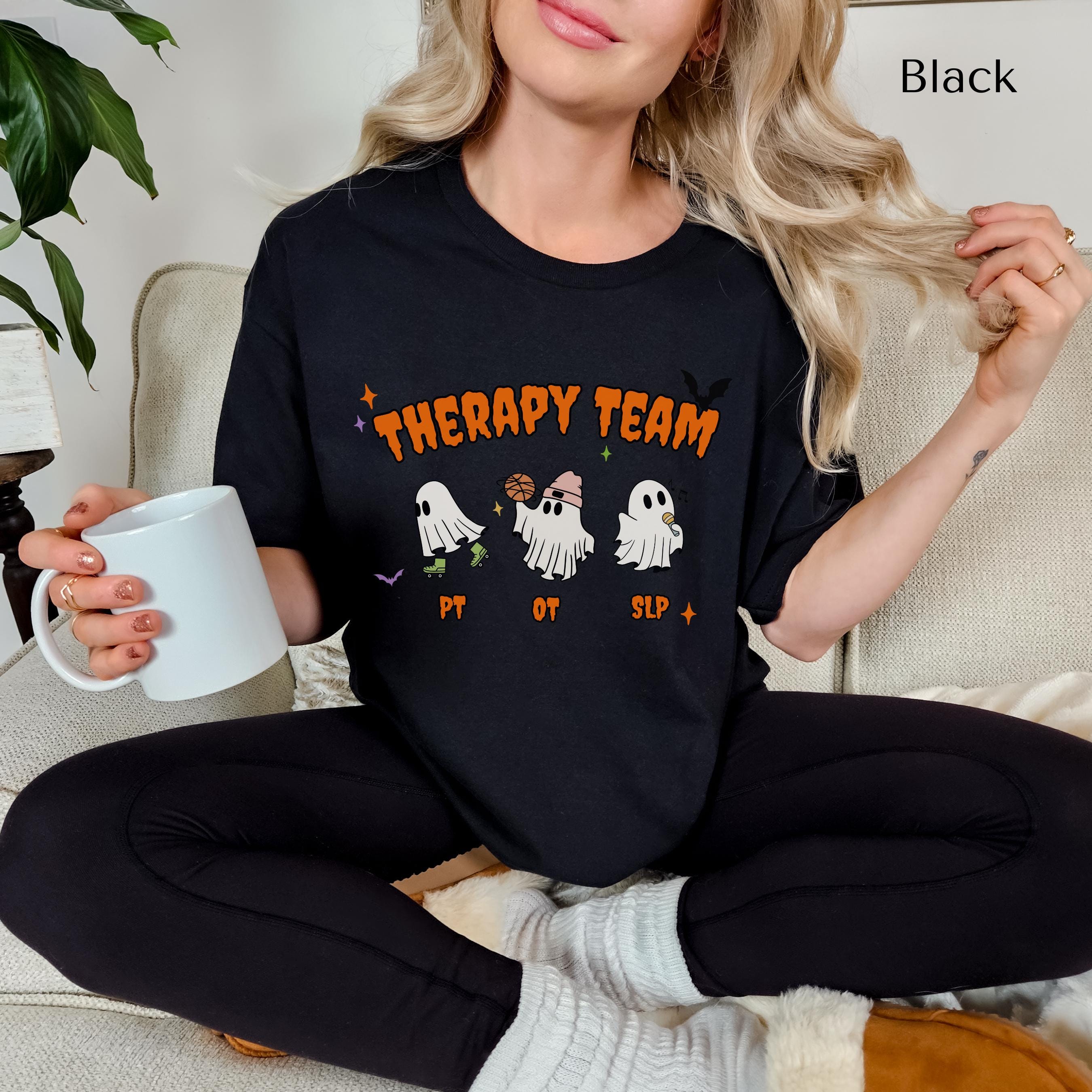 Occupational Physical Speech Therapy Team Halloween Shirt, SLP PT OT ...