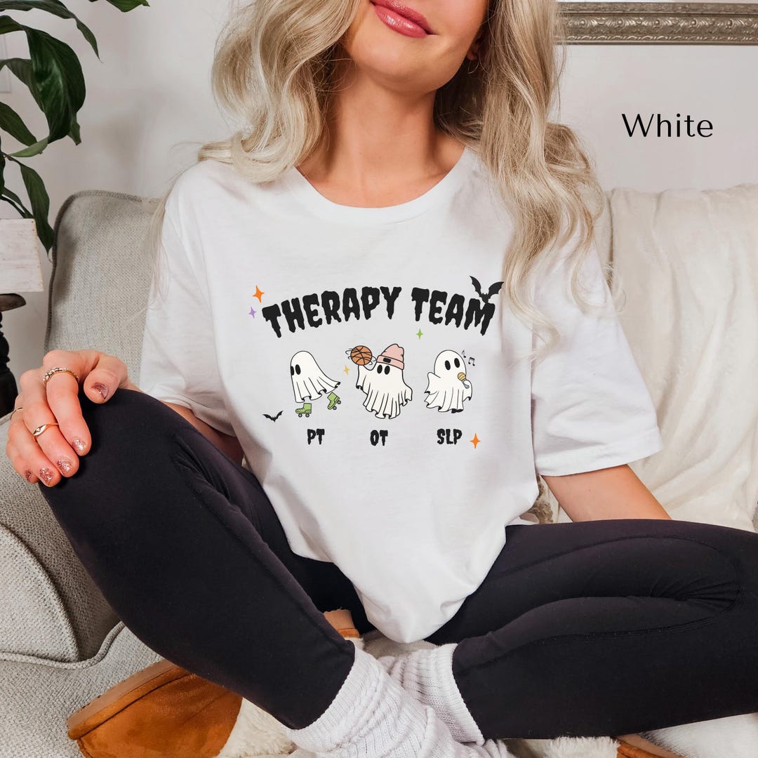 Occupational Physical Speech Therapy Team Halloween Shirt, SLP PT OT ...