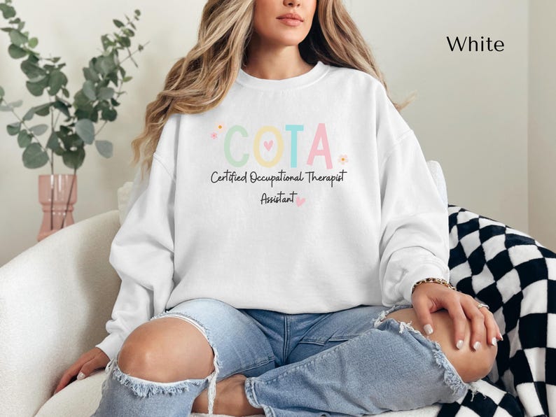 Cute Occupational Therapist Shirt, Pediatrics COTA Hoodie and Sweatshirt, Kawaii Gift for Peds