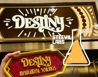 Disney Cruise Line DESTINY Inaugural Sailings Door Plaque - Stateroom Concierge Magnet 3D Print Magnet