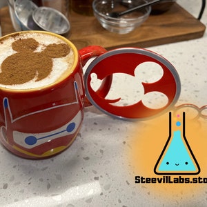 Mickey Disney Cruise Line Coffee Stencil Inspired by Disney Disneyland Disney World 3D Printed