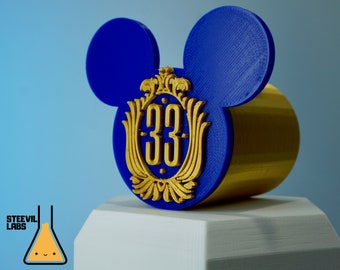 Club 33 Inspired Mickey Ears Wall Mount Display Hanger